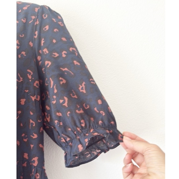 Apricot Oversized Midi  Patterned Dress - Picture 9 of 13